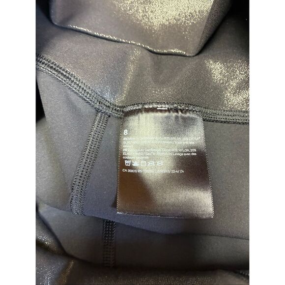 Lululemon Align High Rise in Black Shimmery Size 8 - Picture 8 of 10